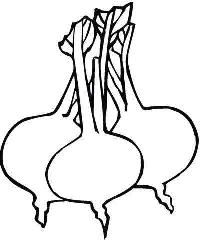 Three Beetroots Coloring Page